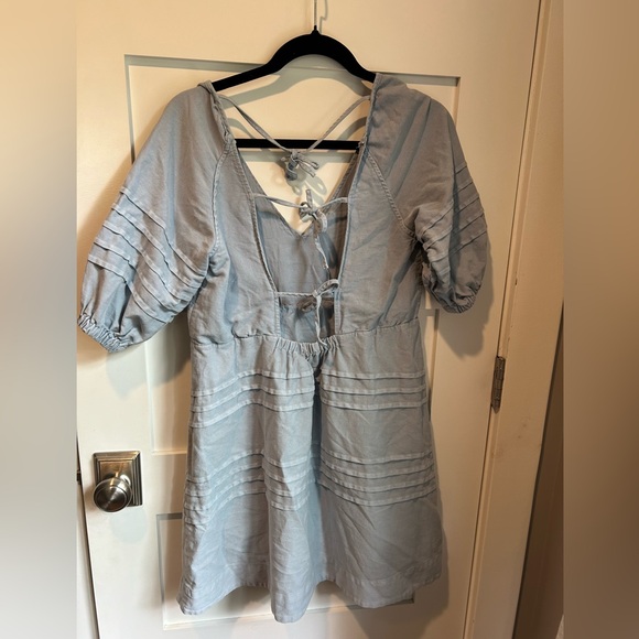 7 For All Mankind Denim Tie Back Dress - Picture 3 of 3